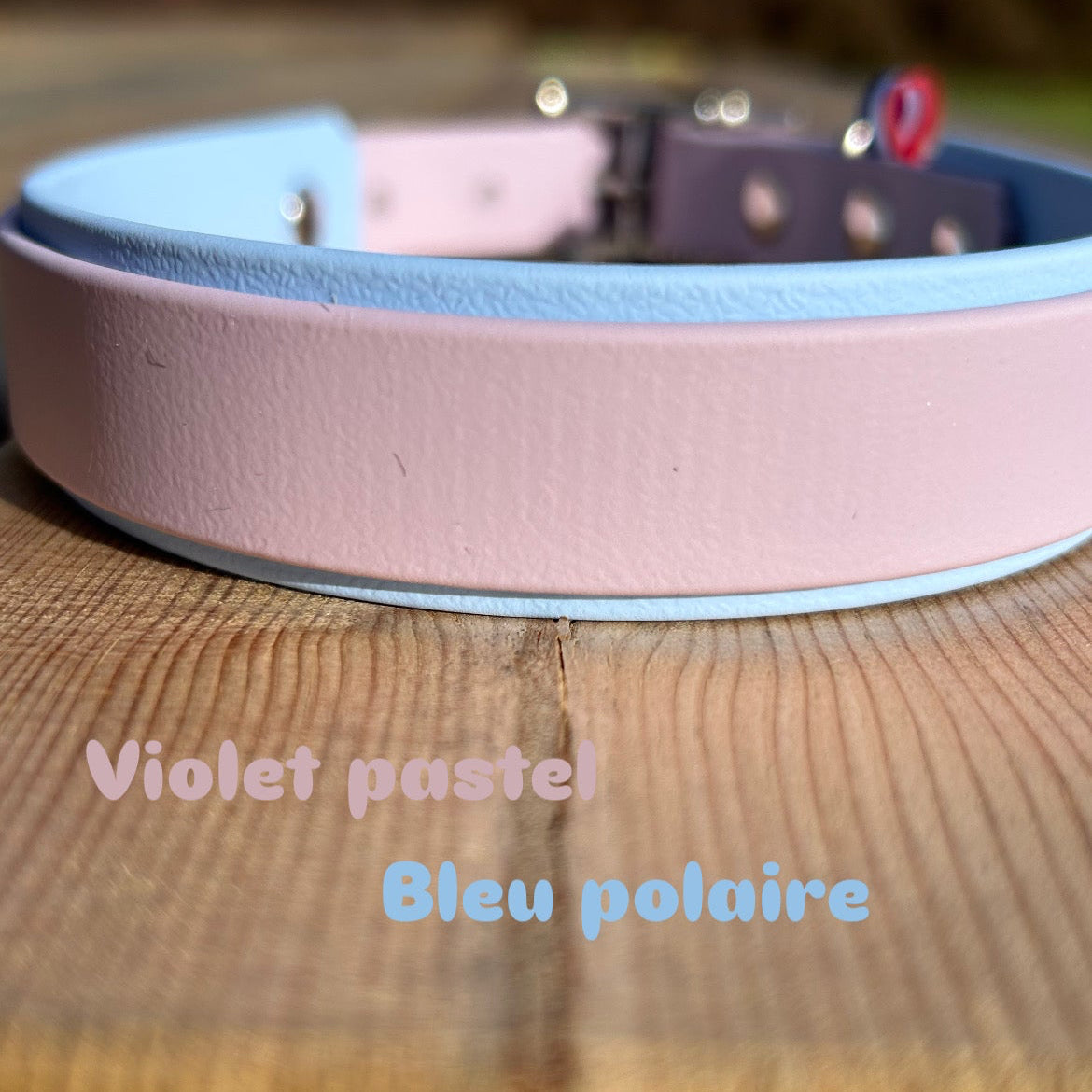 Collier bicolore Biothane
