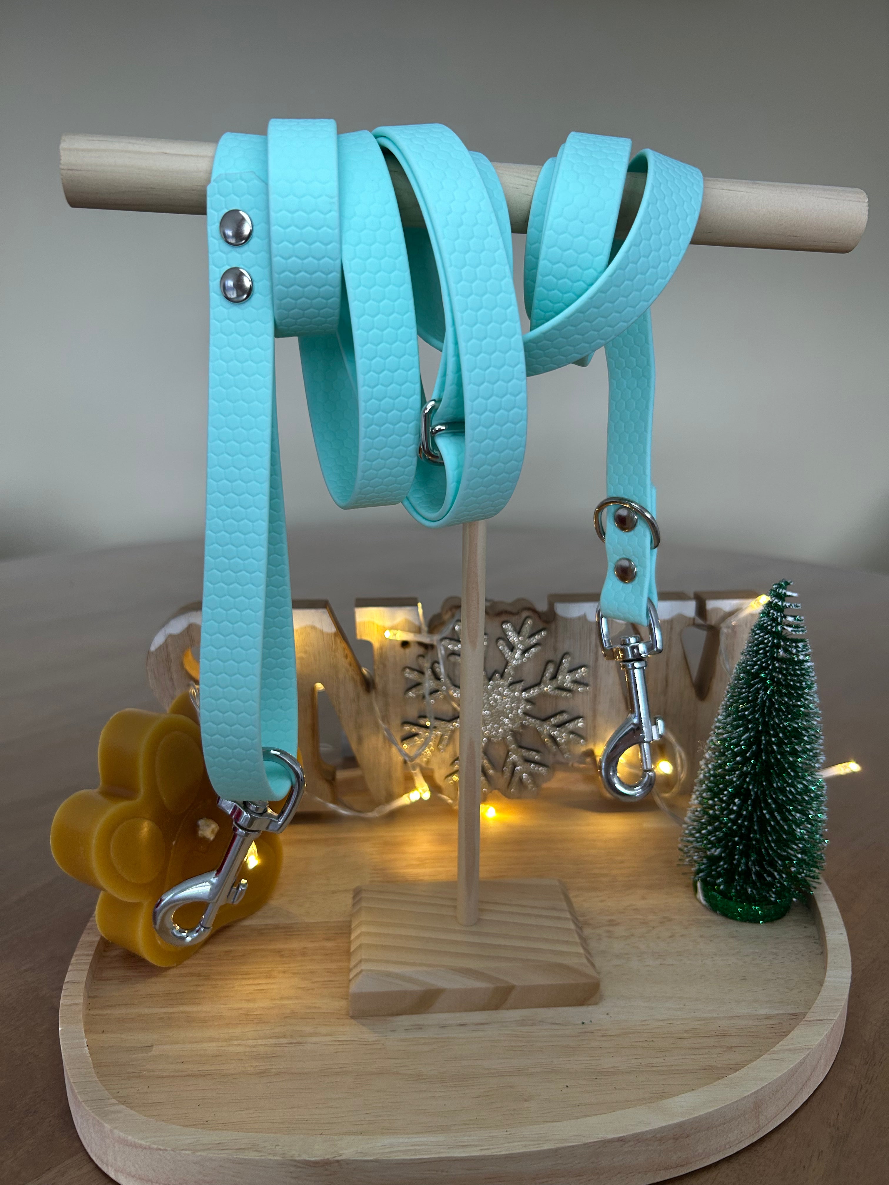 Laisse multi-position Hexagonal Bleu Pastel