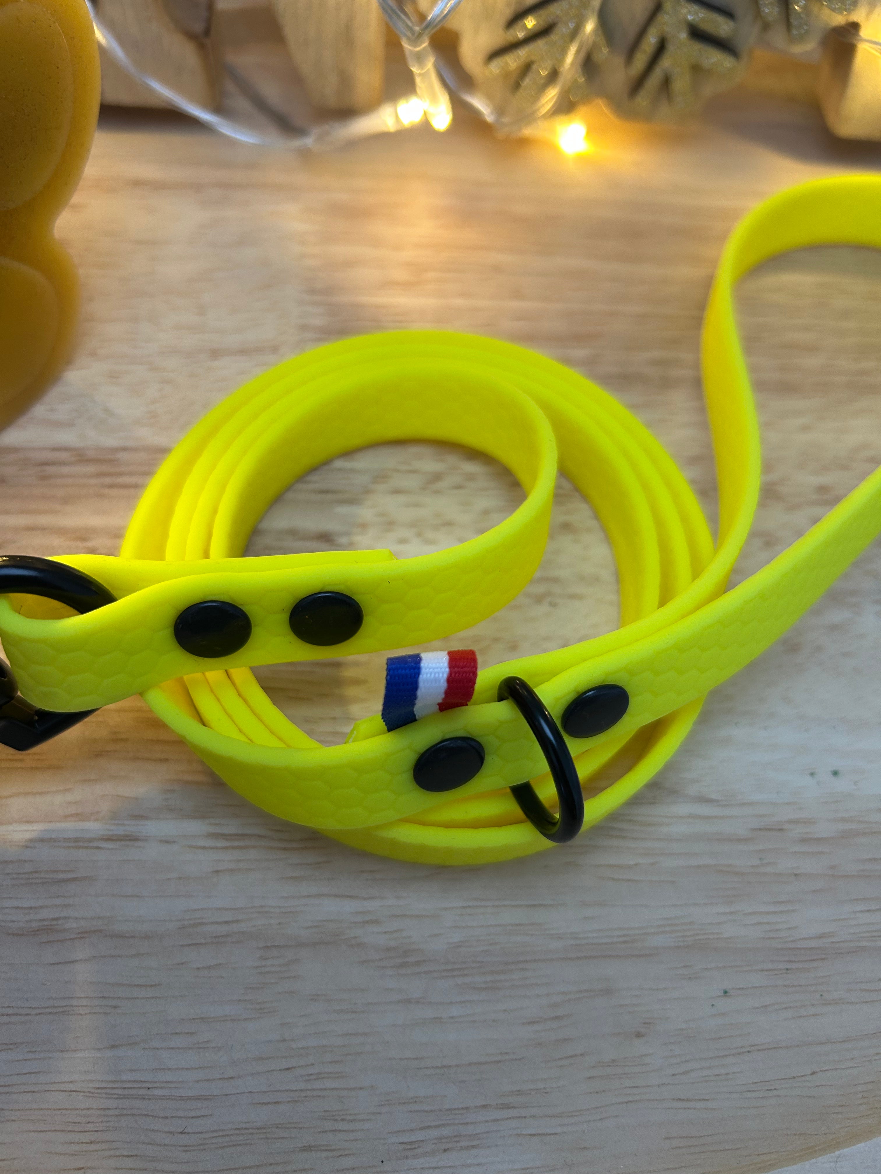 Laisse Hexagonal 120cm Jaune Néon