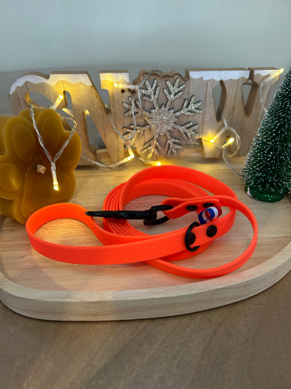 Laisse Hexagonal Orange Néon 120cm