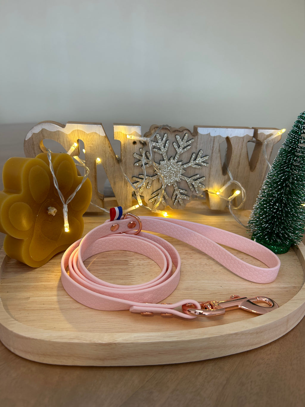 Laisse Hexagonal 120cm Rose pastel