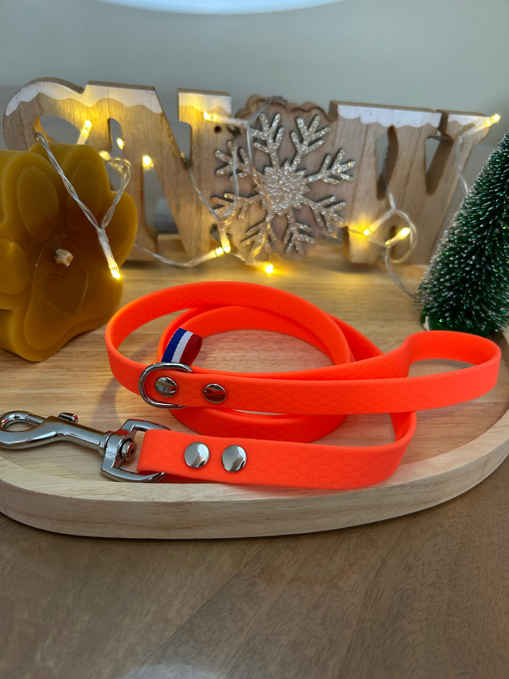 Laisse Hexagonal Orange Néon 120cm