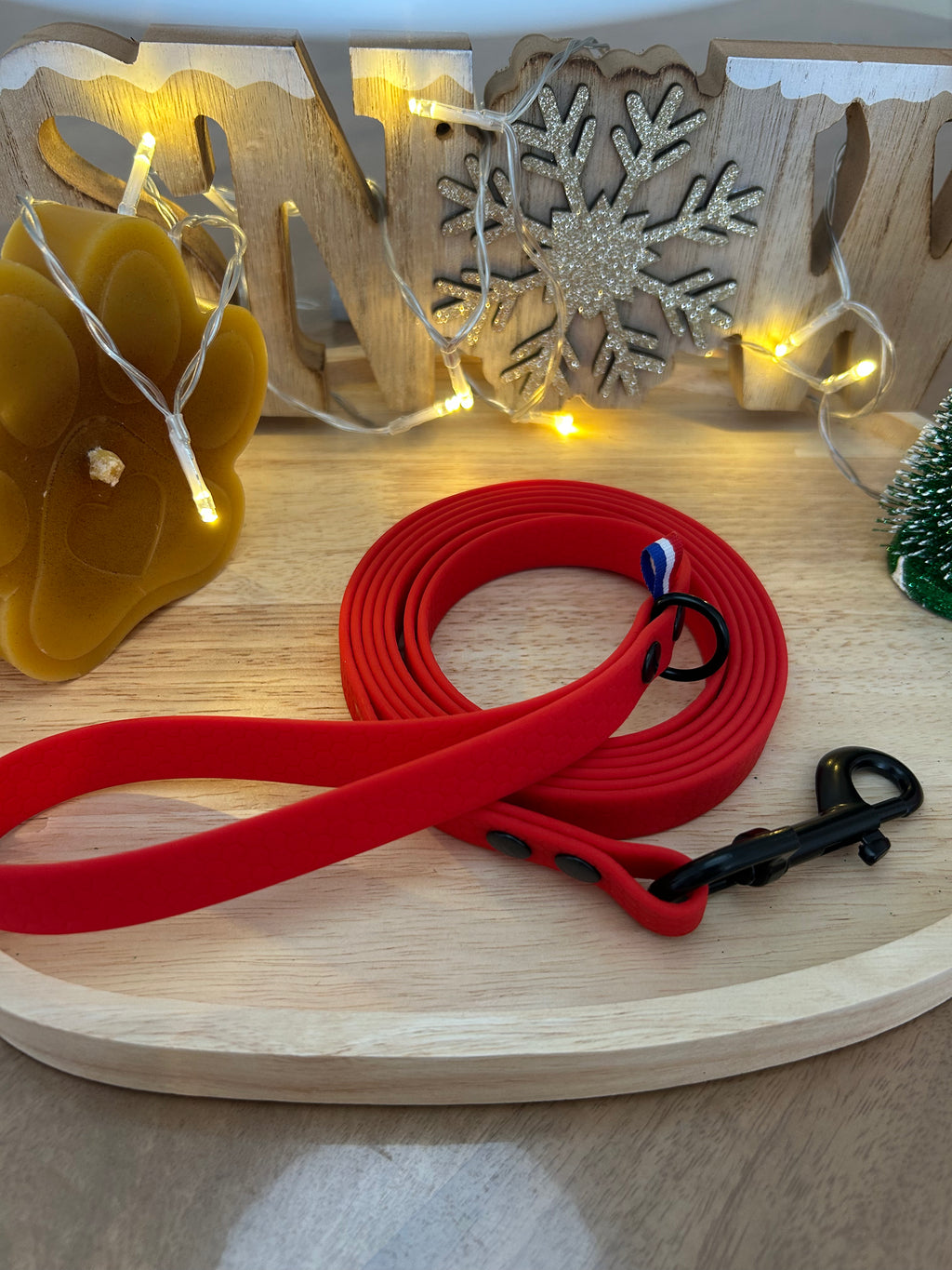 Laisse Hexagonal 220cm Rouge