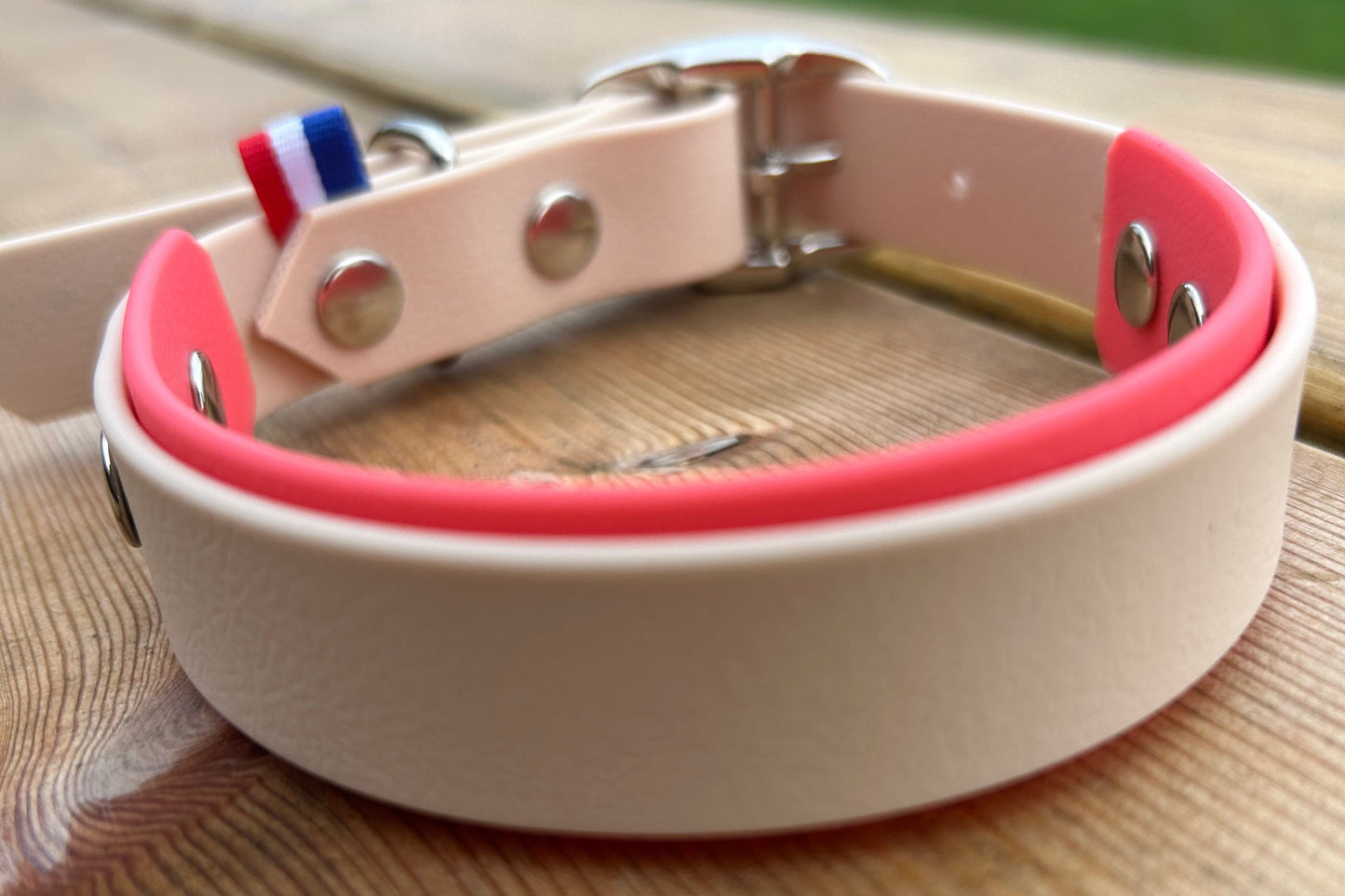 Collier bicolore Biothane