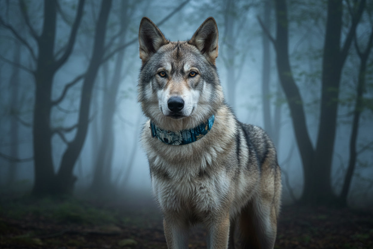 Collier bicolore loup 🐺Taille : L